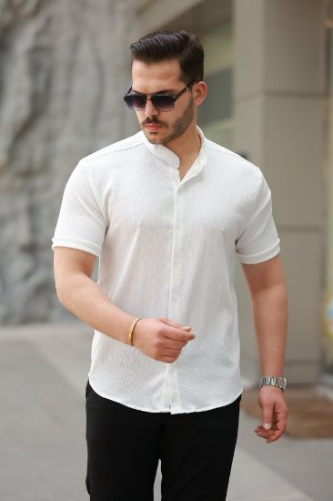 Erkek Hakim Yaka Kısa Kollu Gömlek resmi